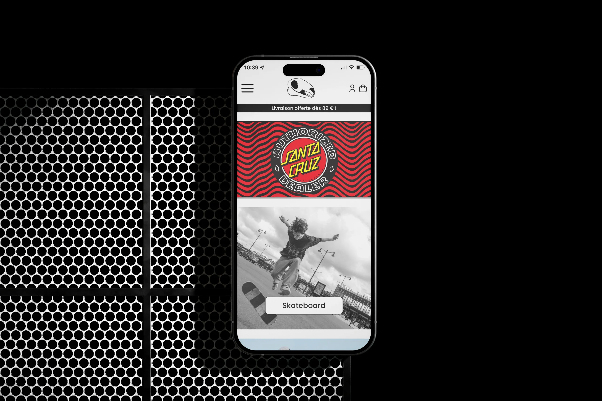 Page d'accueil mobile